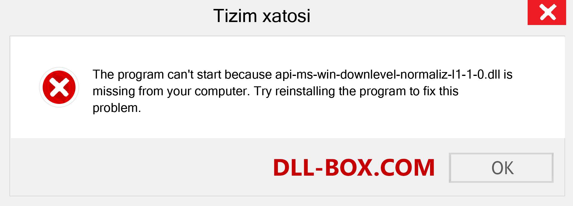 api-ms-win-downlevel-normaliz-l1-1-0.dll fayli yo'qolganmi?. Windows 7, 8, 10 uchun yuklab olish - Windowsda api-ms-win-downlevel-normaliz-l1-1-0 dll etishmayotgan xatoni tuzating, rasmlar, rasmlar
